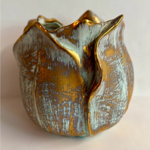 Stangl Other - 22k gold painted MCM Vintage Stangl pottery tulip.Hand painted.